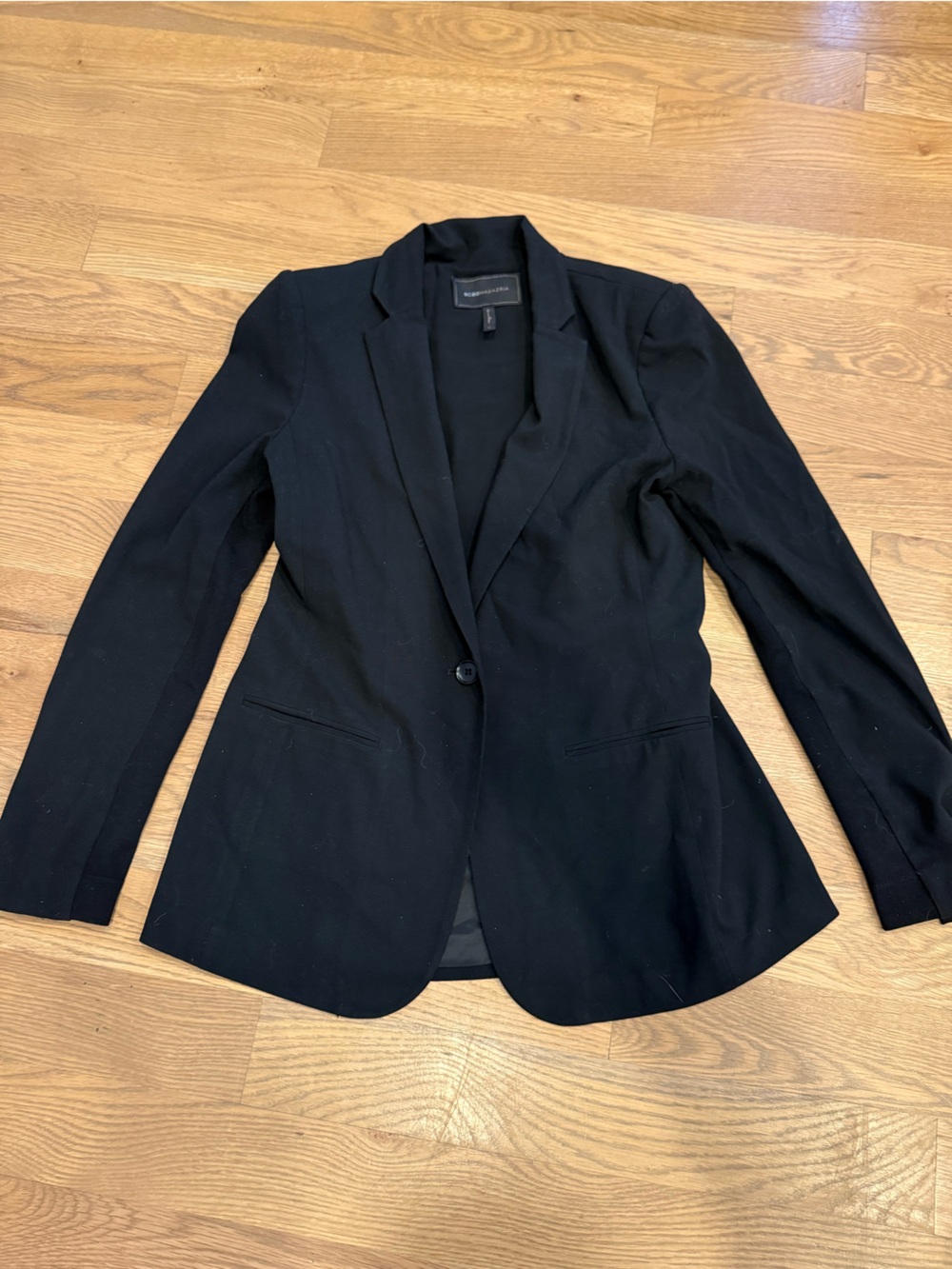 BCBGMaxAzria Black Single-Button Women's Blazer